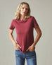 Women's Premium Slub Crew Tee - Tibetan Red